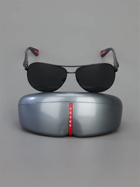 prada sunglasses men matte black aviator